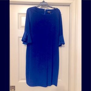Beautiful Royal Blue Dress w/Flare Sleeves